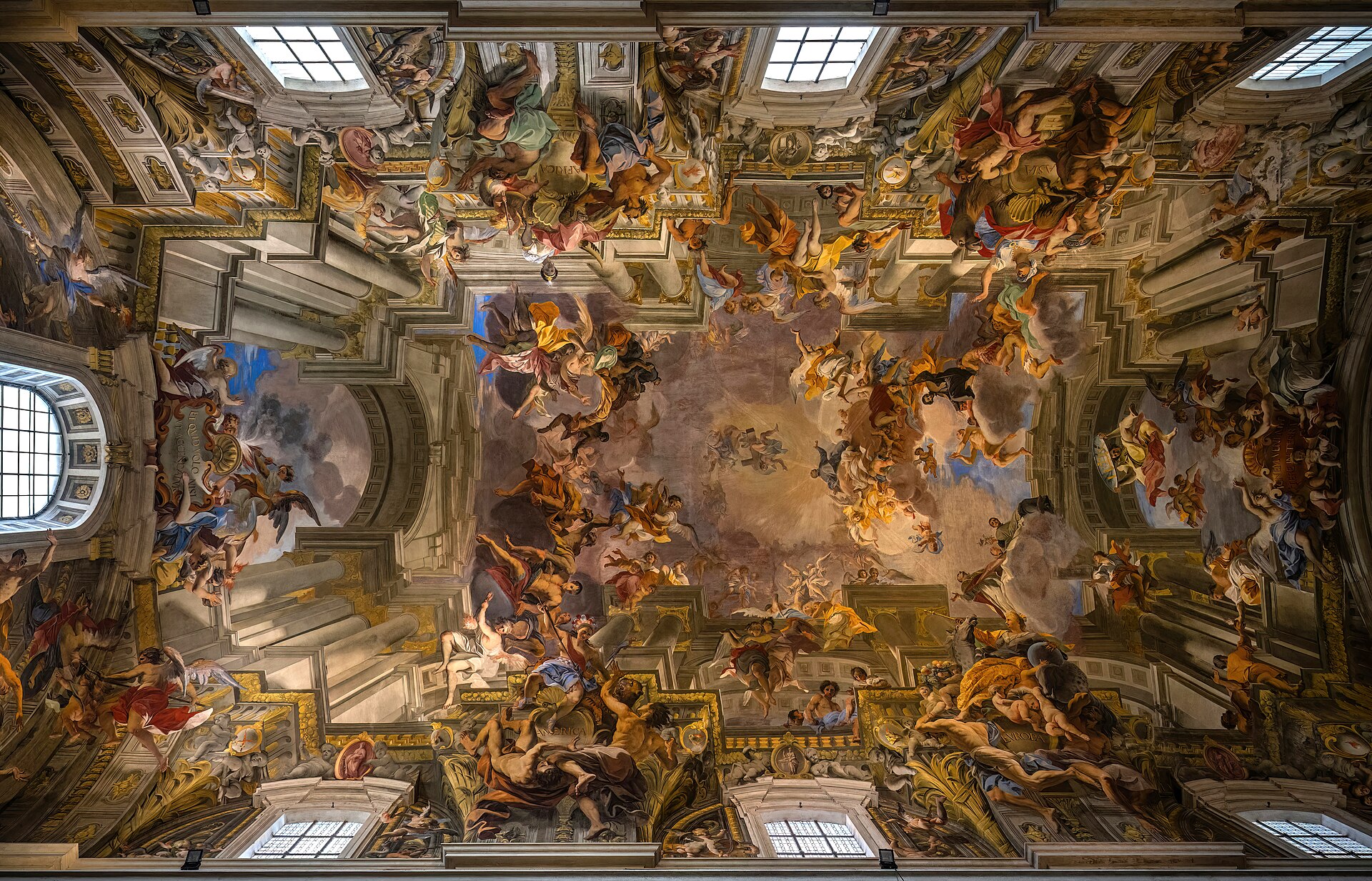 Aesthetic Triumph Of St. Ignatius Of Loyola, Ceiling Fresco By Andrea Pozzo Full HD Wallpaper #3401